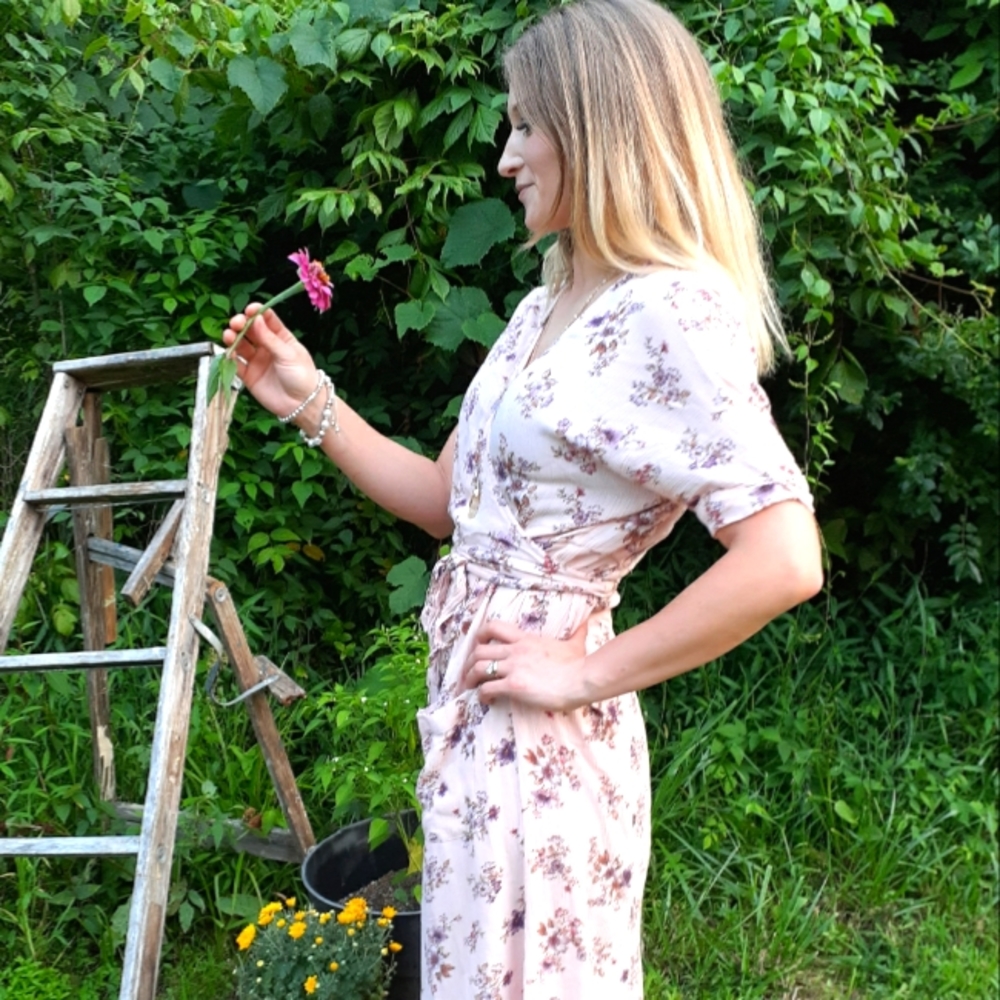 Lovely Floral Tie Dress